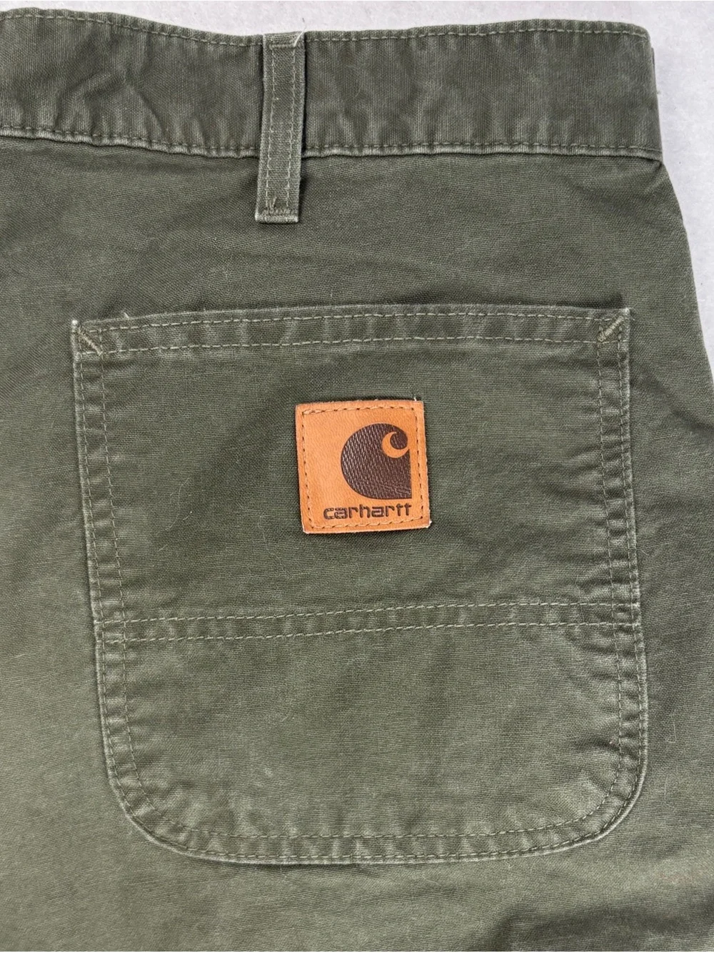 Men's Olive Green Duck Carpenter Shorts B25MOS